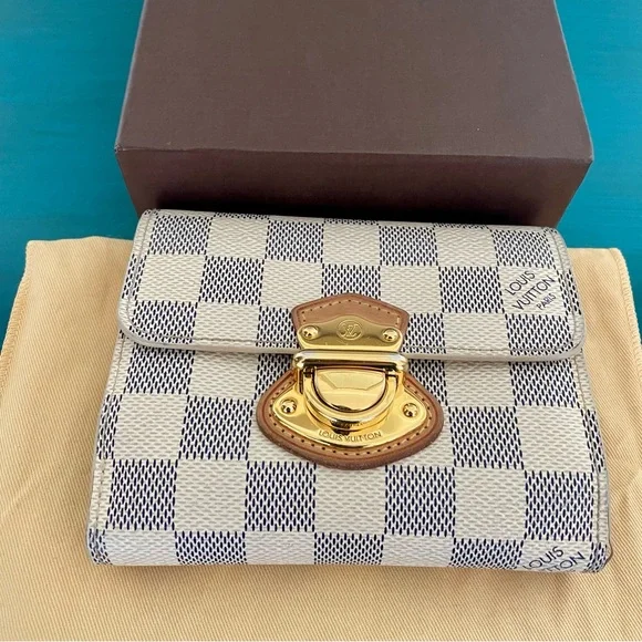 Louis Vuitton PF Joey Damier Azur Compact Wallet N60030 - Picture 2 of 12